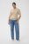 Kaffe Curve Lizzy Contrast Knitted Polo Feather Grey Melange - Galléros pólók - 