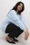 Kaffe Curve Lini Knit Pulóver Celestial Blue - Bluzy & bluzy z kapturem - 