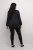 Kaffe Curve Lini Knit Pulóver Fekete Oyster - Bluzy & bluzy z kapturem - 