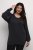 Kaffe Curve Lini Knit Pulóver Fekete Oyster - Bluzy & bluzy z kapturem - 
