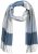 Ulla Popken Woven Check Print Scarf Soft Light Blue - Kiegészítők - 