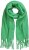 Ulla Popken Trendy Boucle Yarn Fringe Knit Scarf Green - Kiegészítők - 
