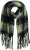 Ulla Popken Plaid Long Fringe Scarf Yellow Green - Kiegészítők - 