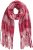Ulla Popken Plaid Long Fringe Scarf Aubergine - Kiegészítők - 