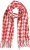 Ulla Popken Houndstooth Fringed Hem Scarf Salsa - Kiegészítők - 