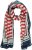 Ulla Popken Mix Stripe Scarf Forest Green - Kiegészítők - 