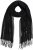 Ulla Popken Fringed Scarf Black - Kiegészítők - 