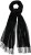 Ulla Popken Fringed Scarf Black - Kiegészítők - 