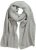 Ulla Popken Garter Stitch Knit Scarf Light Grey Melange - Kiegészítők - 