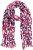 Ulla Popken Geometric Print Scarf Dark Red - Kiegészítők - 
