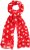 Ulla Popken Polka Dot Scarf Neon Red - Kiegészítők - 