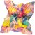 Ulla Popken Colorful Square Silk Scarf Rainbow - Kiegészítők - 
