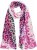 Ulla Popken Rainbow Leopard Print Scarf Pink - Kiegészítők - 
