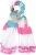 Ulla Popken Pink Lettering Border Print Scarf Snow White - Kiegészítők - 