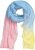 Ulla Popken Pleated Color Gradient Scarf Light Blue - Kiegészítők - 