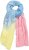 Ulla Popken Pleated Color Gradient Scarf Light Blue - Kiegészítők - 