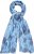 Ulla Popken Circle Print Scarf Blue - Kiegészítők - 