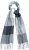 Ulla Popken Checked Fringed Hem Scarf Light Grey Melange - Kiegészítők - 