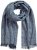 Ulla Popken Fringed Hem Knit Scarf Deep Aqua - Kiegészítők - 