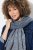 Ulla Popken Fringed Hem Knit Scarf Deep Aqua - Kiegészítők - Női sálak