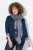 Ulla Popken Fringed Hem Knit Scarf Deep Aqua - Kiegészítők - Női sálak