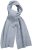 Ulla Popken Ribbed Knit Scarf Light Grey Melange - Kiegészítők - 