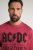 JP1880 AC/DC World Tour Graphic Comfort Fit Band T-Shirt Dark Red - Pólók - Nagyméretű pólók - 2XL-14XL