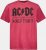 JP1880 AC/DC World Tour Graphic Comfort Fit Band T-Shirt Dark Red - Pólók - Nagyméretű pólók - 2XL-14XL