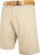 Kam Jeans 3402 Belted Dobby Weave Stretch Chino Shorts Beige - Rövidnadrág - Nagyméretű Rövidnadrág W40-W60