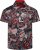 Kam Jeans 6062 Skull And Roses Print Short Sleeve Shirt Black - Ingek - Ingek 2XL-10XL