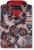 Kam Jeans 6062 Skull And Roses Print Short Sleeve Shirt Black - Ingek - Ingek 2XL-10XL
