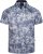 Kam Jeans 6063 Summer Print Short Sleeve Shirt Blue - Ingek - Ingek 2XL-10XL