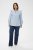 Kaffe Curve Lenia Flounce Shirt Powder Blue Stripe - Ingek - 