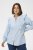 Kaffe Curve Lenia Flounce Shirt Powder Blue Stripe - Ingek - 