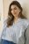 Kaffe Curve Lenia Flounce Shirt Powder Blue Stripe - Ingek - 