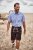 JP1880 Short Sleeve Check Print Traditional Shirt Blue - Ingek - Ingek 2XL-10XL