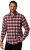 JP1880 Shirt Flannel Checked Long Sleeve Red TALL - FÉRFIRUHÁZAT MT-6XLT - TALL-méretek