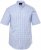 JP1880 Shirt Traditional Short Sleeve Checked Light Blue - Ingek - Ingek 2XL-10XL