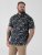 D555 Rick Geometric Print Short Sleeve Shirt Navy - Ingek - Ingek 2XL-10XL