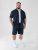 D555 Connor Stretch Cuban Collar Resort Short Sleeve Shirt Navy - Ingek - Ingek 2XL-10XL