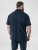 D555 Connor Stretch Cuban Collar Resort Short Sleeve Shirt Navy - Ingek - Ingek 2XL-10XL