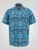 D555 Hawkins Printed Cuban Collar Resort Short Sleeve Shirt Teal - Ingek - Ingek 2XL-10XL