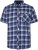 Kam Jeans 6369 Checked Short Sleeve Shirt Blue - Ingek - Ingek 2XL-10XL