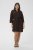 Kaffe Curve Mille Short Shirt Dress Black Coffee Brown - Mini ruhák - 
