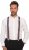 JP1880 Suspenders with Adjustable Length Burgundy Red - Kiegészítők - 