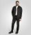 D555 Dereham 2 Knitted Sweater with Zipper Charcoal TALL - TALL pulóverek - 