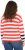Ulla Popken Mixed Stripe Long Sleeve Sweater Hibiscus Red - Bluzy & bluzy z kapturem - 
