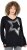 Ulla Popken Sequined Star Rolled Edge Sweater Black - Bluzy & bluzy z kapturem - 