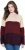 Ulla Popken Cable Knit Block Stripe V-Neck Sweater Dark Ruby - Bluzy & bluzy z kapturem - 