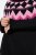 Ulla Popken Neon Alpine Pattern Long Sleeve Turtleneck Sweater Light Pink - Bluzy & bluzy z kapturem - Kényelmes pulóverek és kapucnisok